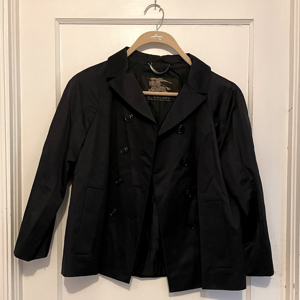 Burberry Navy Cotton Peacoat Sz 42